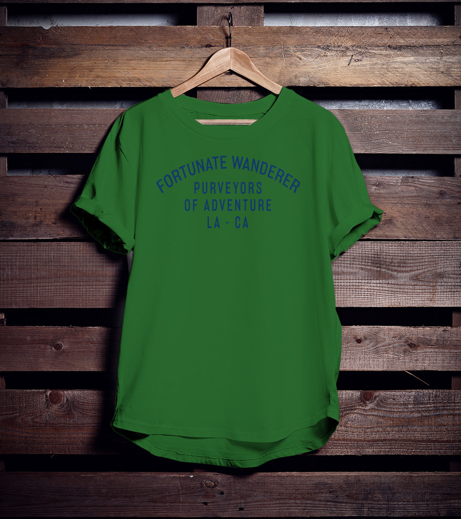 Fortunate Wanderer Purveyors Of Adventure LA CA Wanderlust T-Shirt