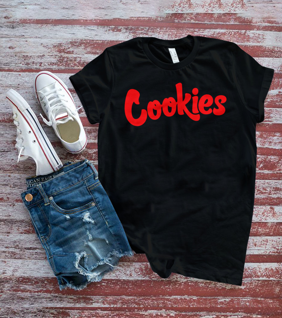Matt Price Wears Cookies Text In Red T-Shirt