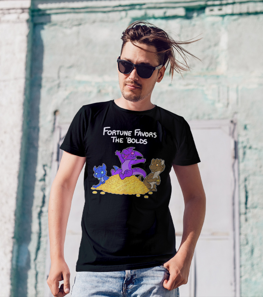 Fortune Favors The Bolds Felisrandomis Kobold Coin Pile T-Shirt