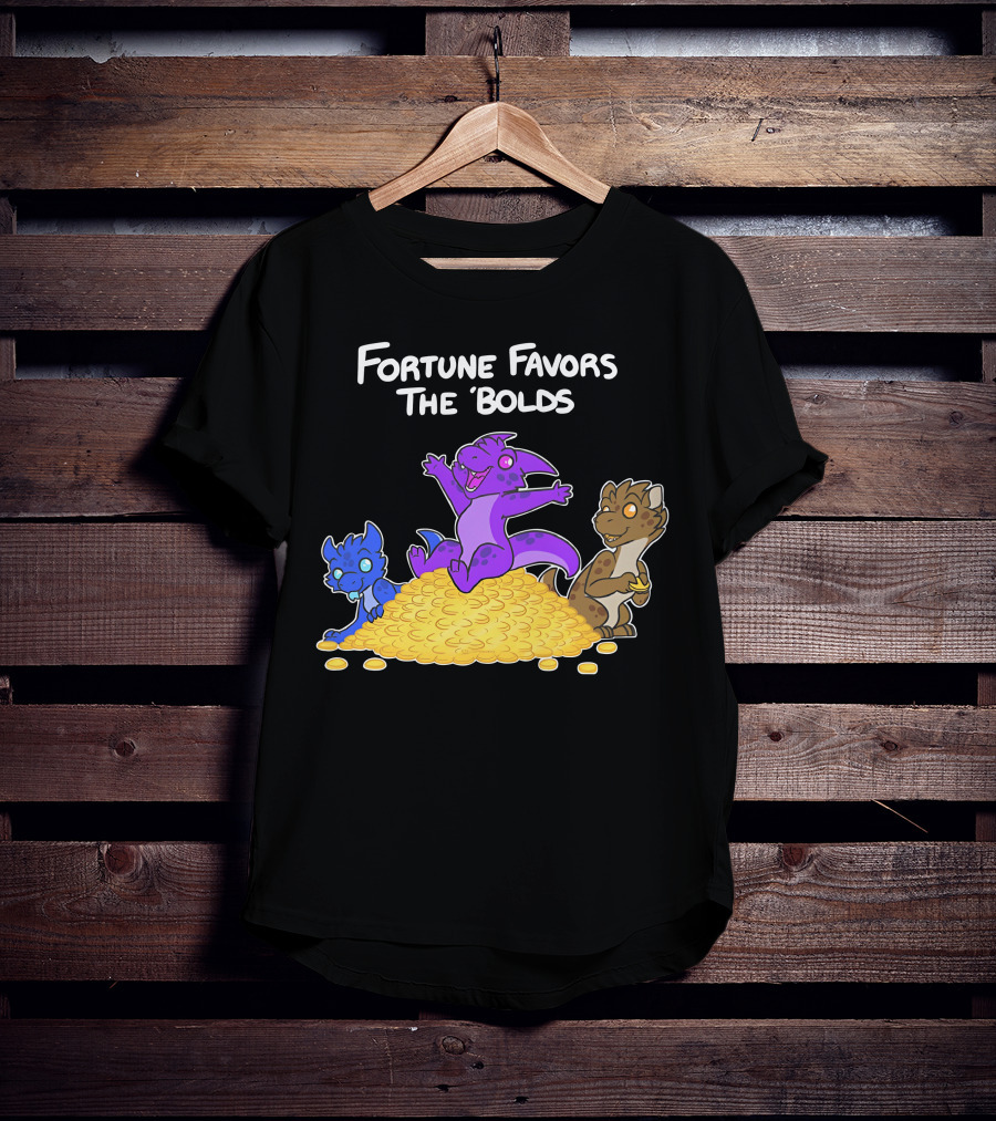 Fortune Favors The Bolds Felisrandomis Kobold Coin Pile T-Shirt