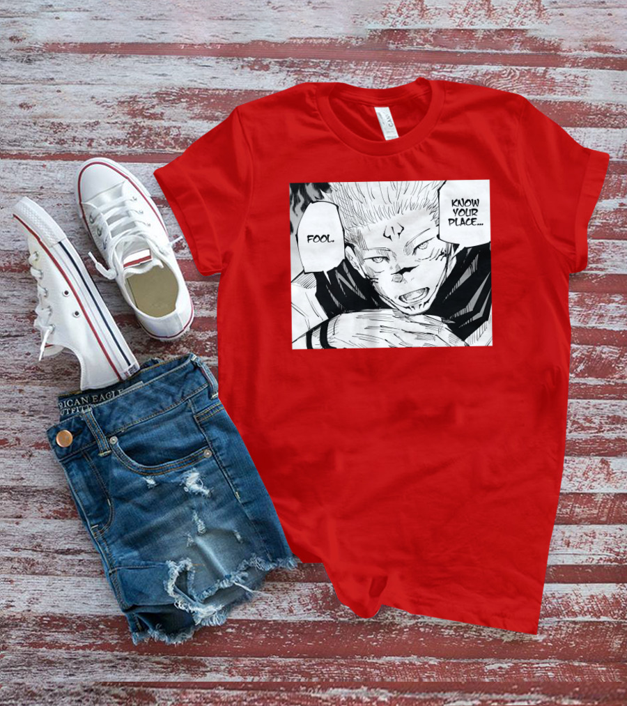 Jujutsu Kaisen Know Your Place Fool Manga Panel T-Shirt