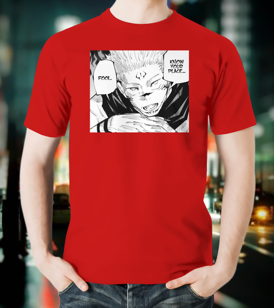 Jujutsu Kaisen Know Your Place Fool Manga Panel T-Shirt