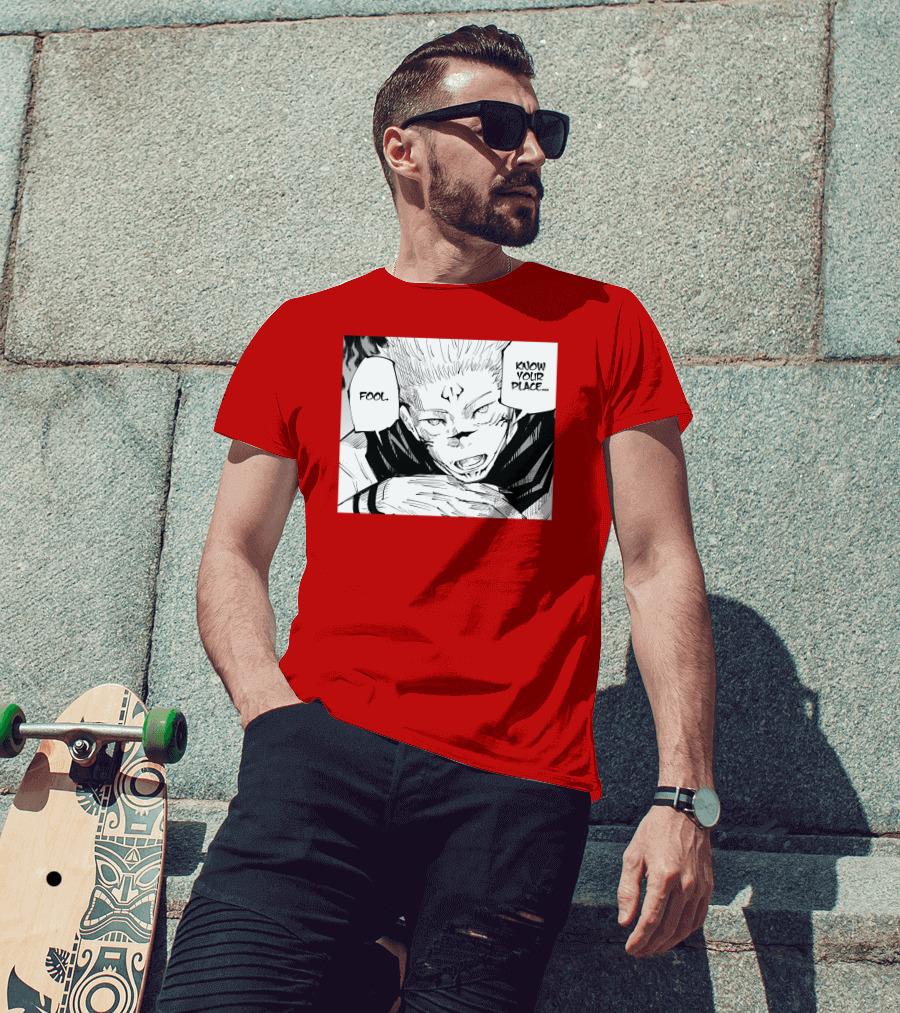 Jujutsu Kaisen Know Your Place Fool Manga Panel T-Shirt