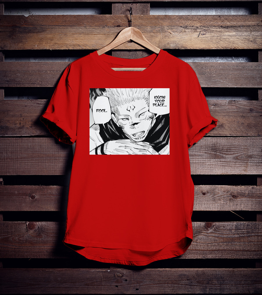 Jujutsu Kaisen Know Your Place Fool Manga Panel T-Shirt
