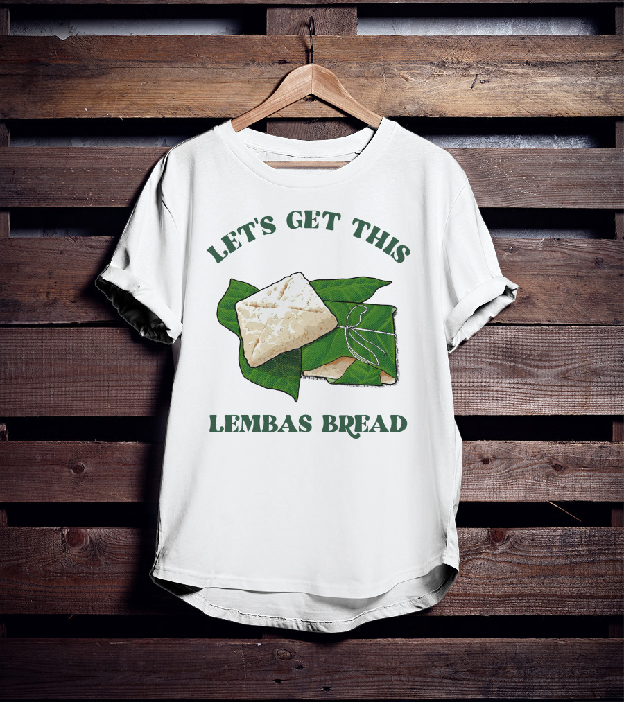 Let's Get This Lembas Bread Green Leaf Tolkien Reference T-Shirt