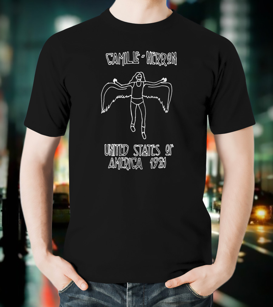 Camille Herron United States Of America 1981 Winged Figure T-Shirt