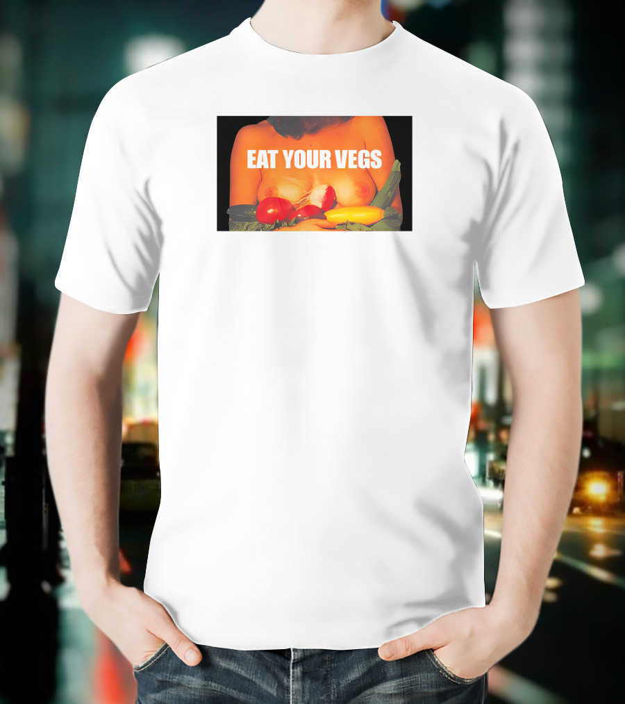 Jenna Lynn Meowri Eat Your Vegs Veggies Tomatoes Zucchini Peppers T-Shirt