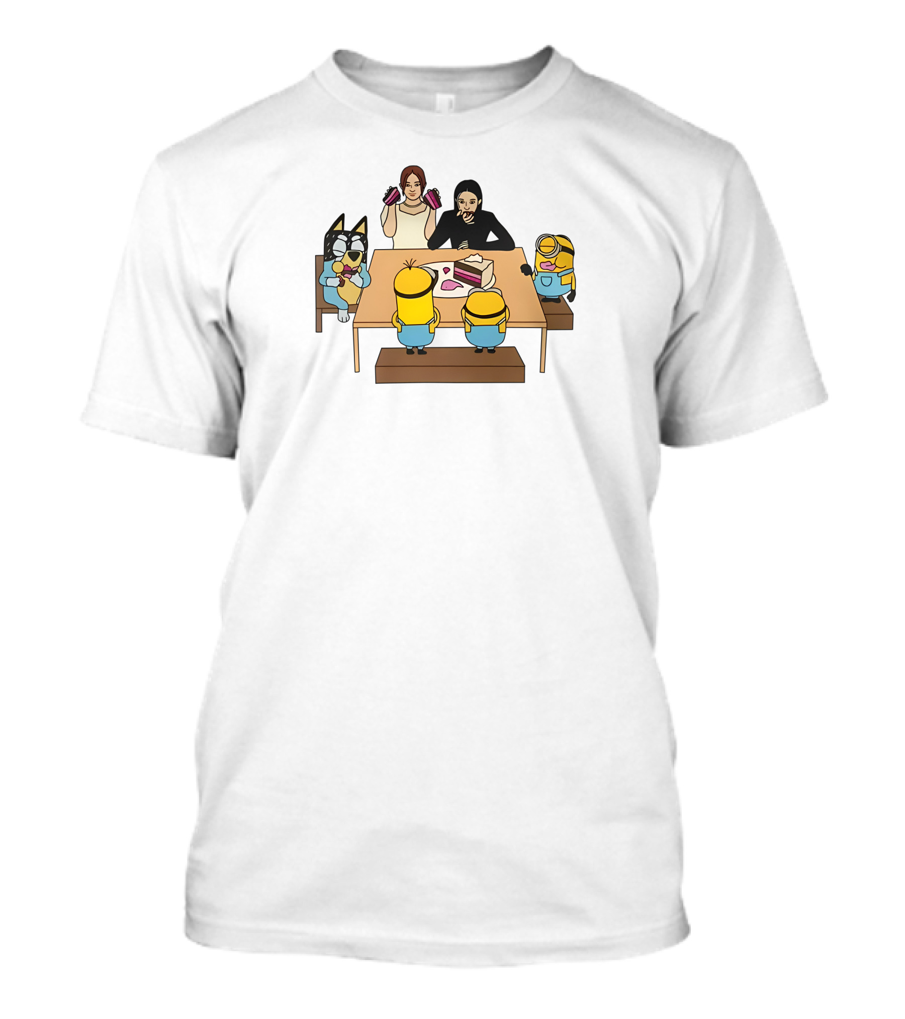Irene Seulgi Dining Table Minions And Tom And Jerry Cake Scene T-Shirt