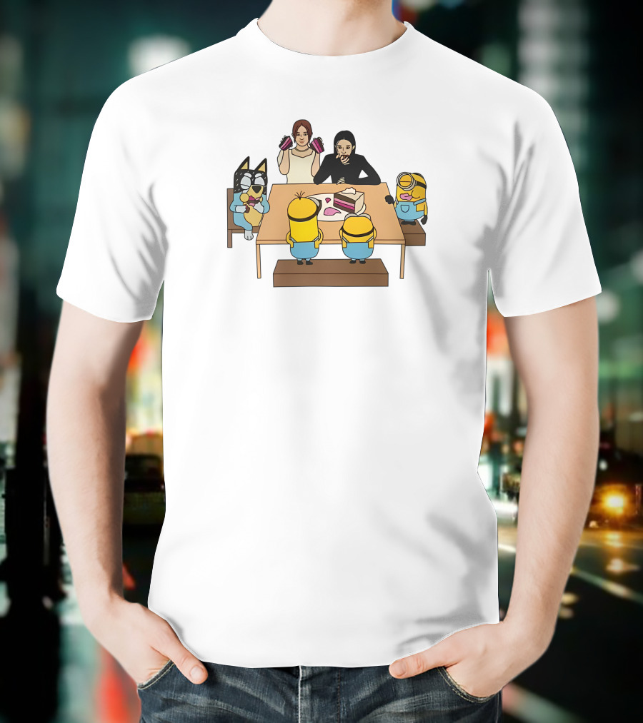 Irene Seulgi Dining Table Minions And Tom And Jerry Cake Scene T-Shirt