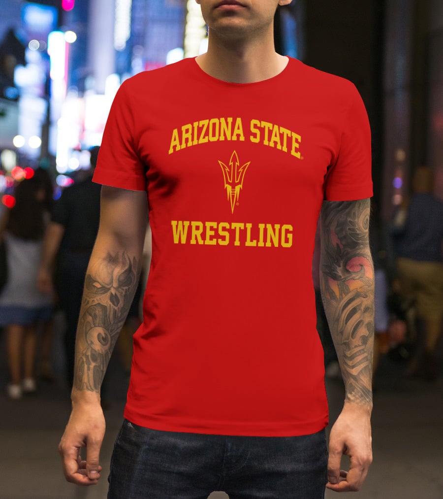 Arizona State Sun Devils Wrestling Fork T-Shirt