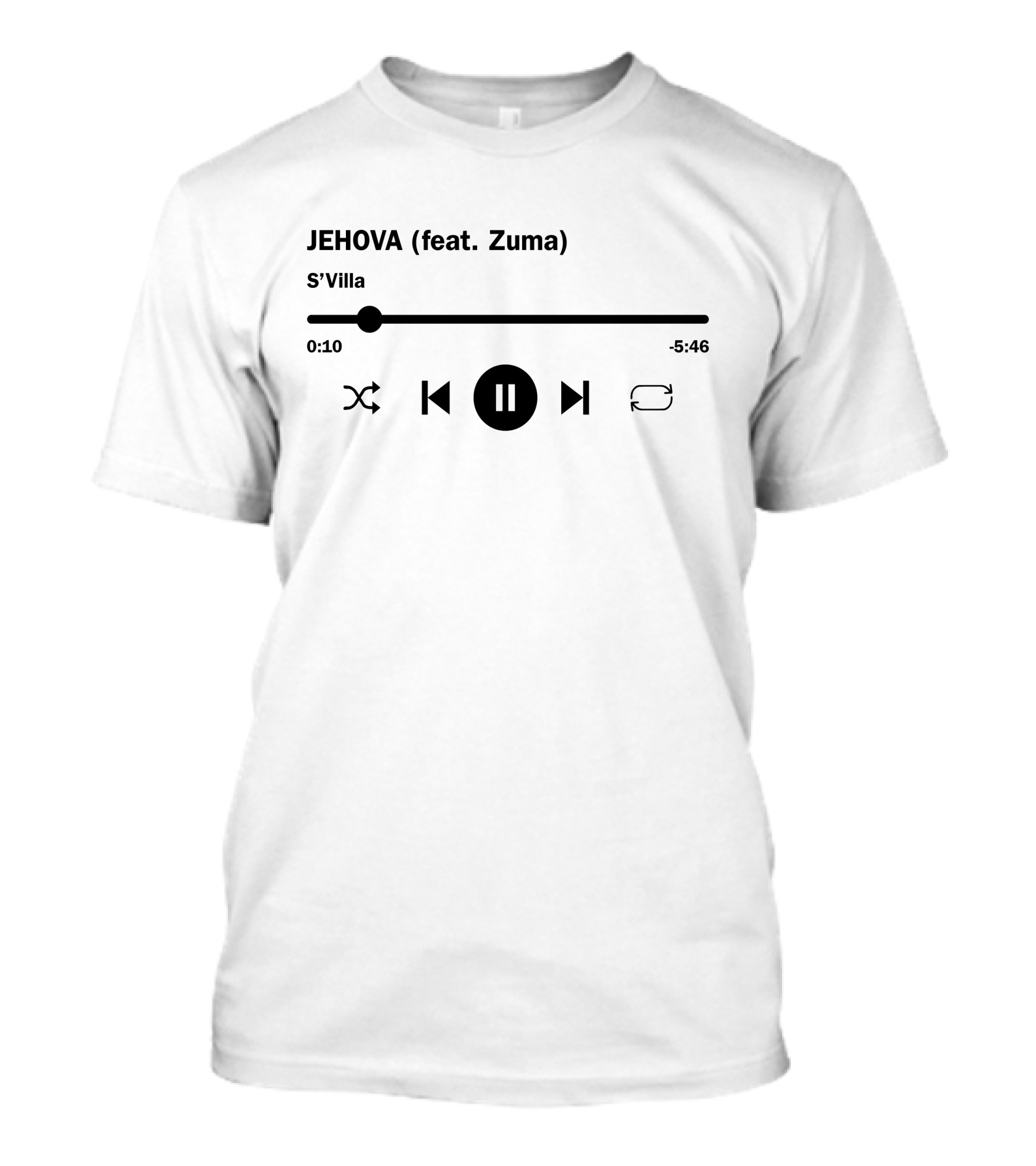 JEHOVA (feat. Zuma) S'Villa Music Player T-Shirt