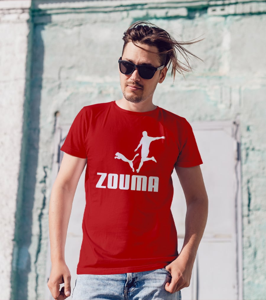 Zouma Player Silhouette With Cat Jumping T-Shirt