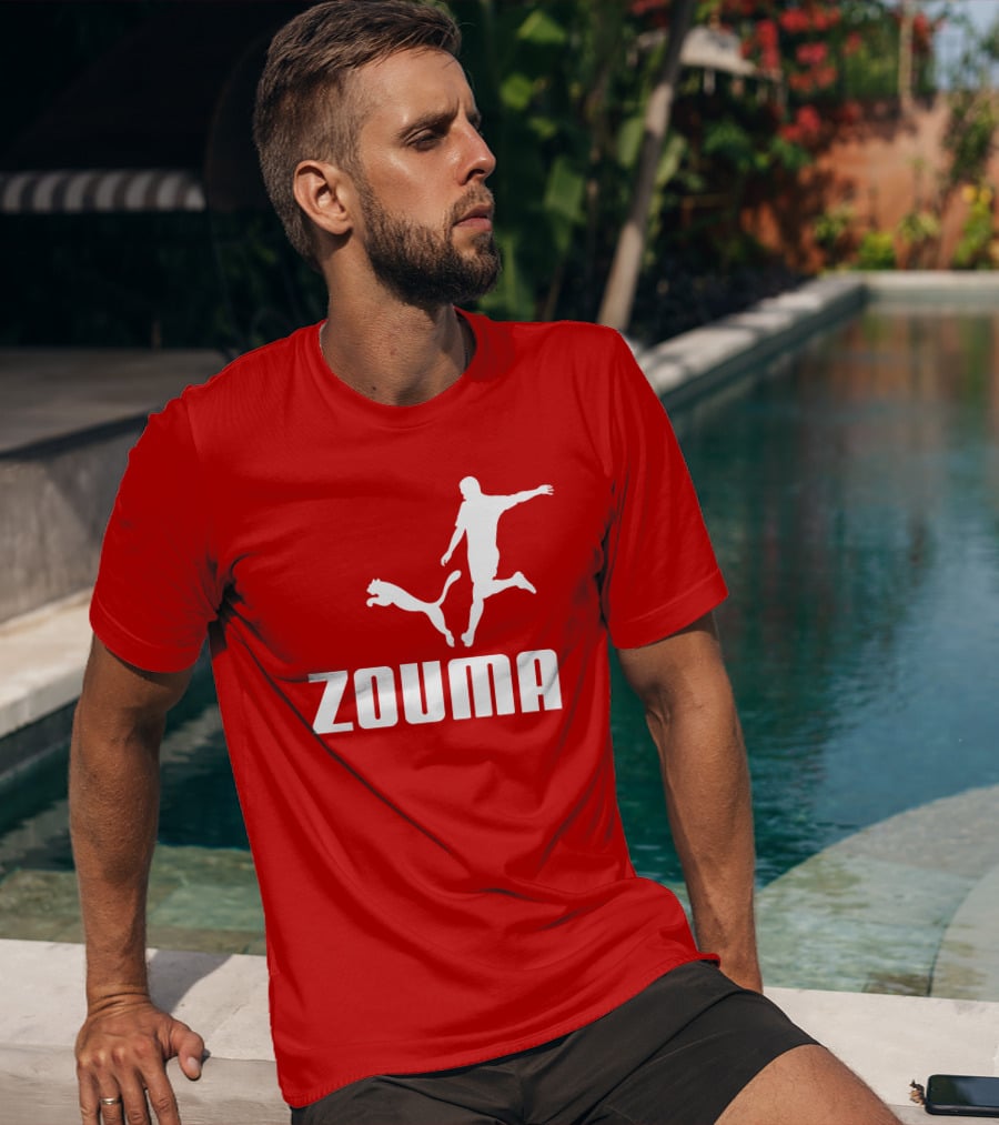 Zouma Player Silhouette With Cat Jumping T-Shirt