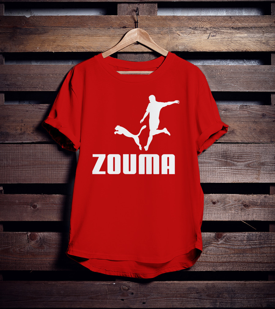 Zouma Player Silhouette With Cat Jumping T-Shirt