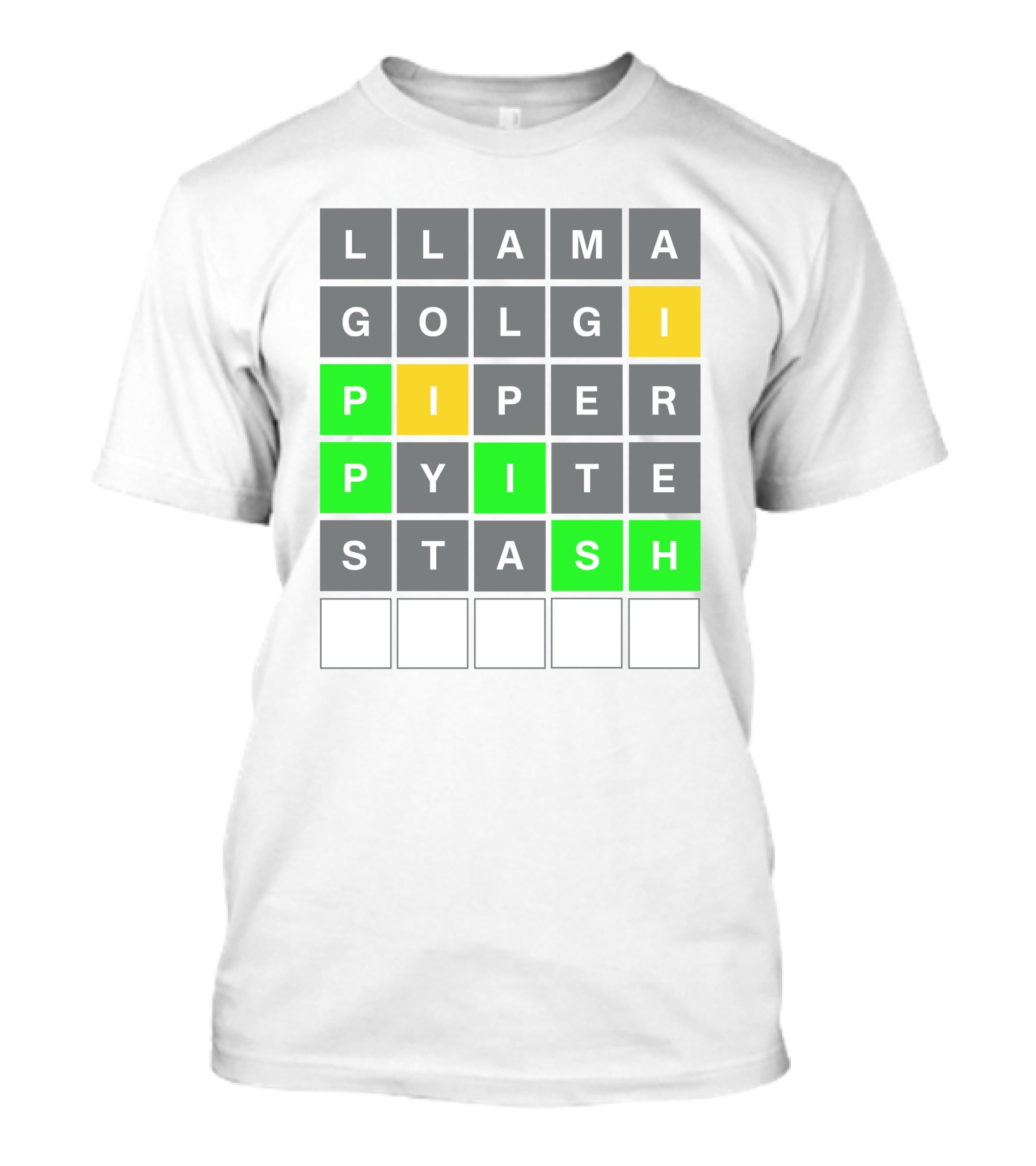 David Steinberg Phish Wordle Llama Golgi Piper Stash T-Shirt