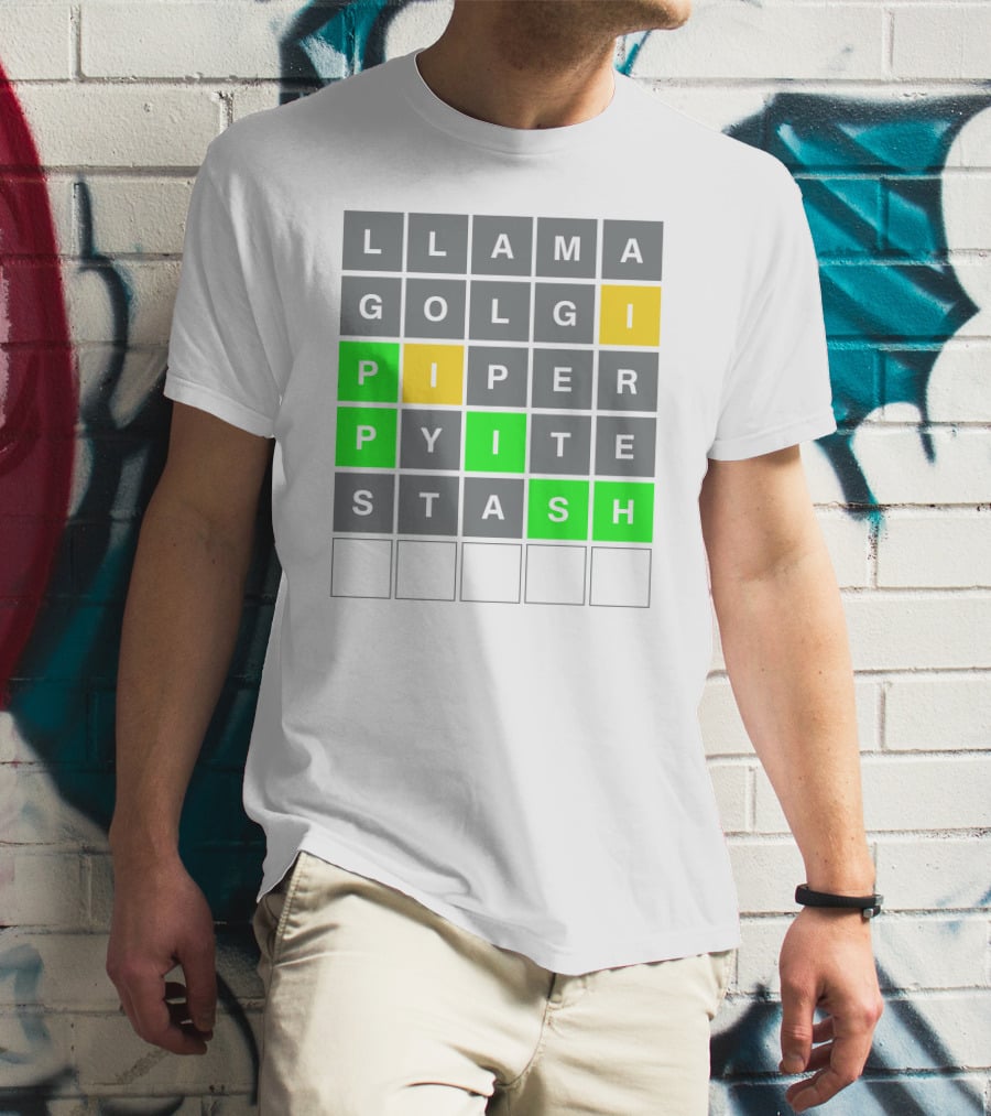 David Steinberg Phish Wordle Llama Golgi Piper Stash T-Shirt