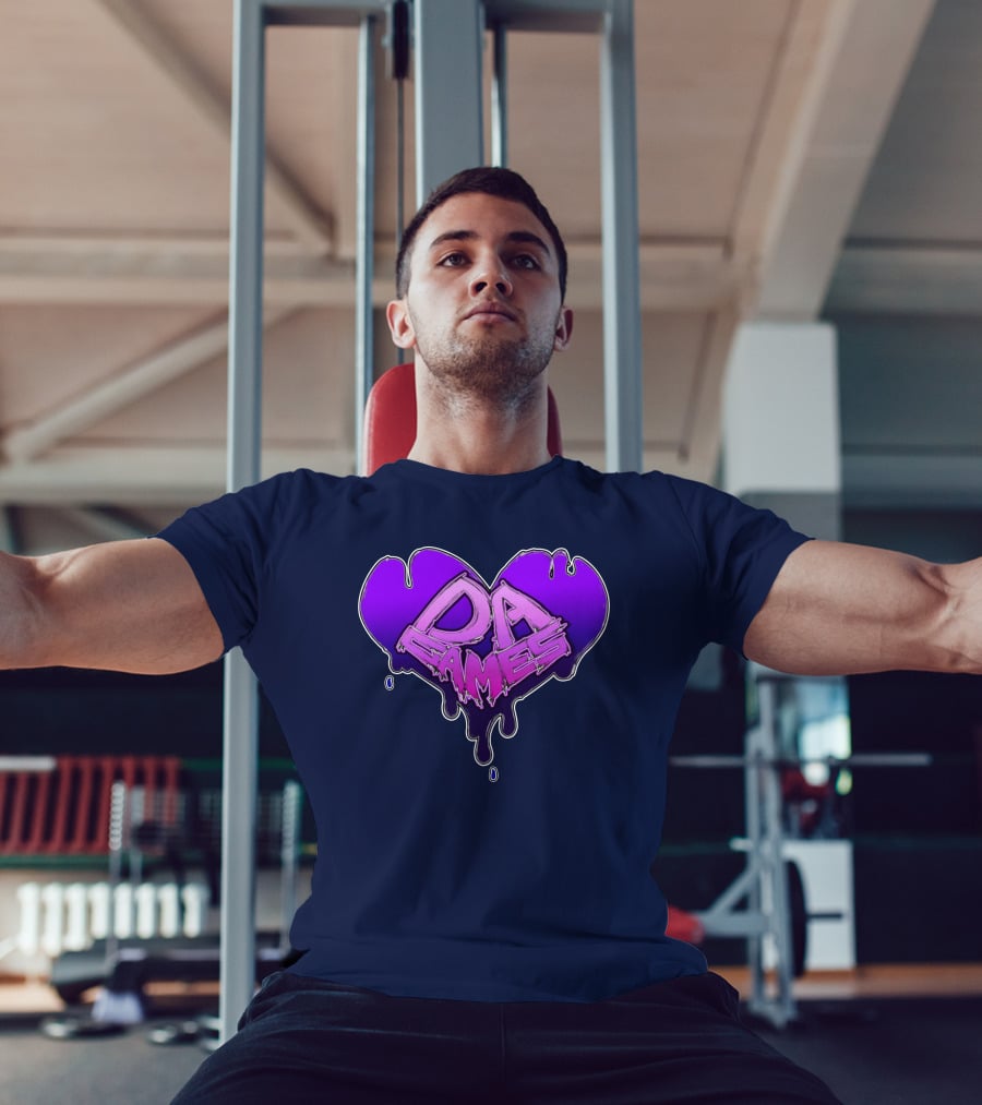 DA Games Purple Heart Valentine's Retro Gamer T-Shirt