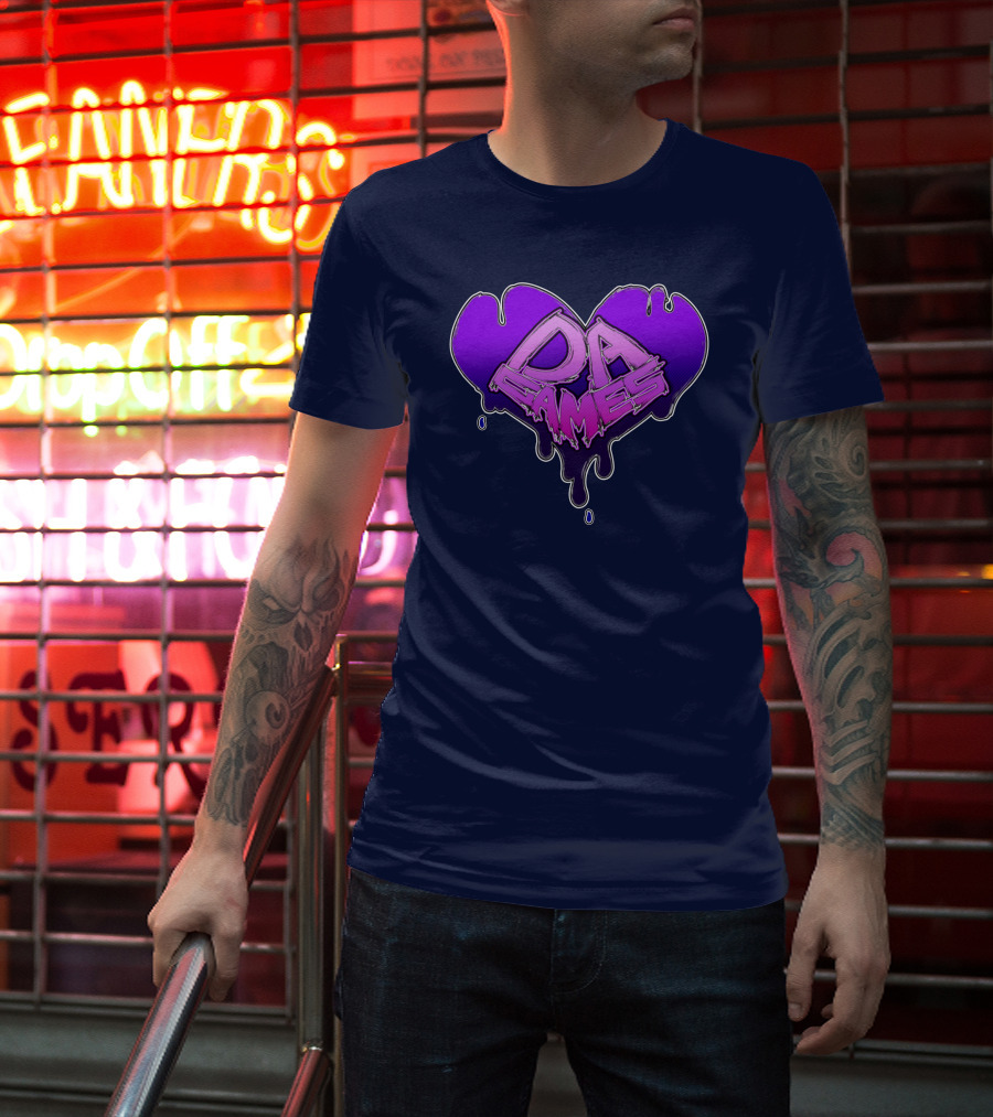 DA Games Purple Heart Valentine's Retro Gamer T-Shirt