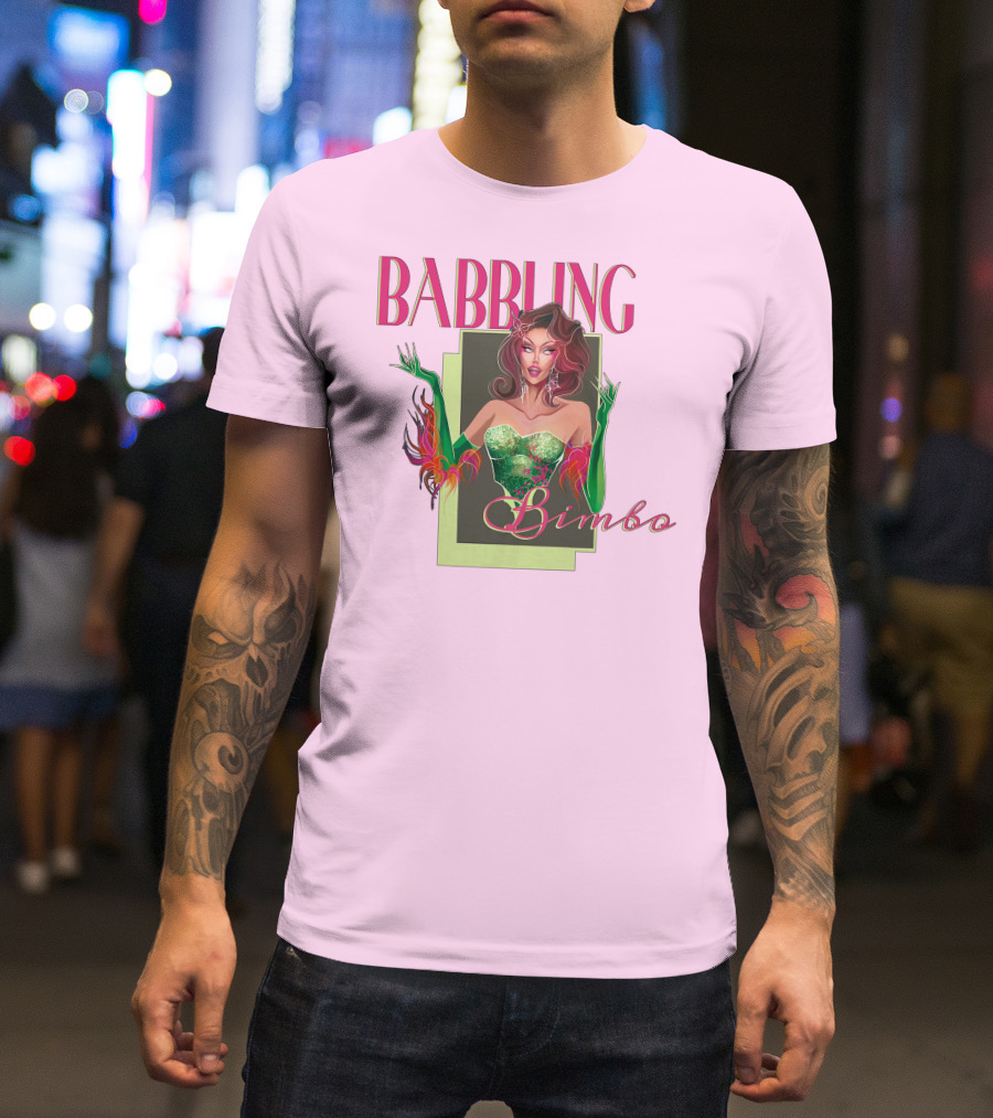 Voss Events Merch Jasmine Kennedie Babbling Bimbo Green Glamour Dress T-Shirt