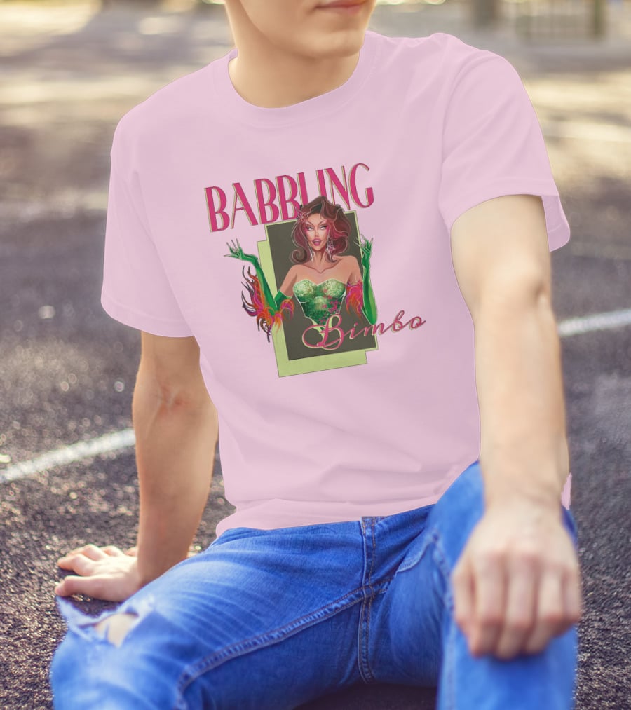 Voss Events Merch Jasmine Kennedie Babbling Bimbo Green Glamour Dress T-Shirt