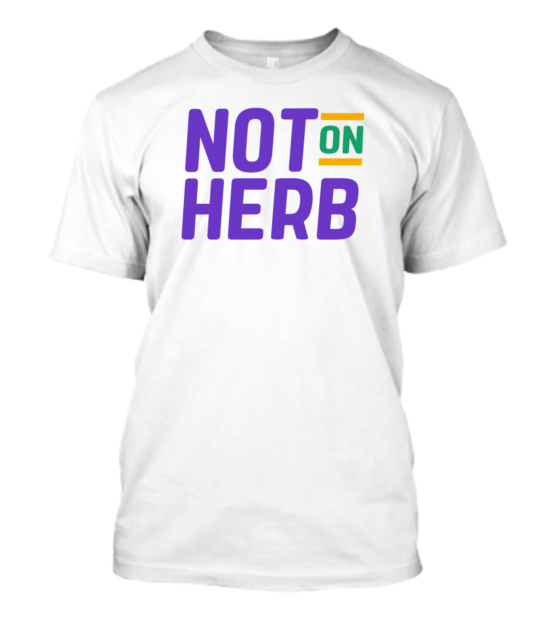 Sharief Ishaq Not On Herb Text In Purple And Green T-Shirt