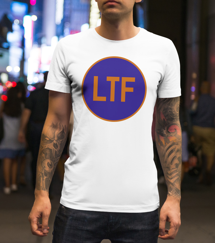 LTF Blue And Orange Round Logo Emblem T-Shirt
