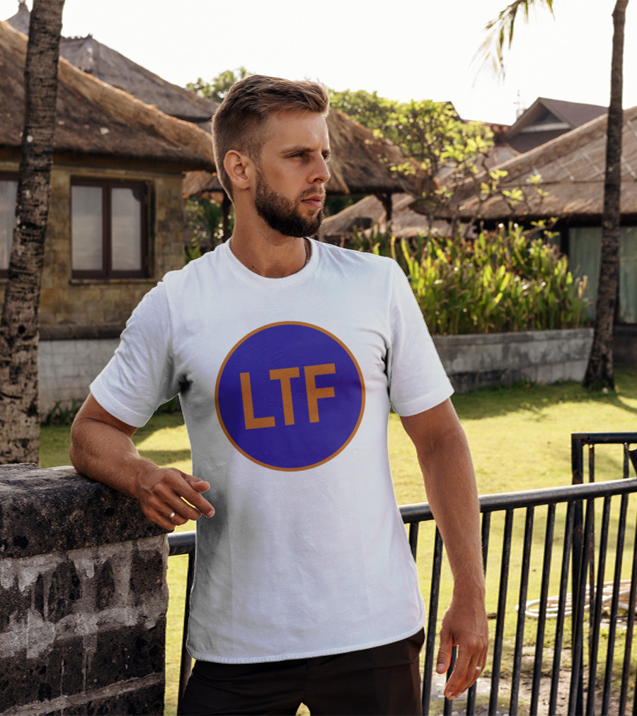 LTF Blue And Orange Round Logo Emblem T-Shirt