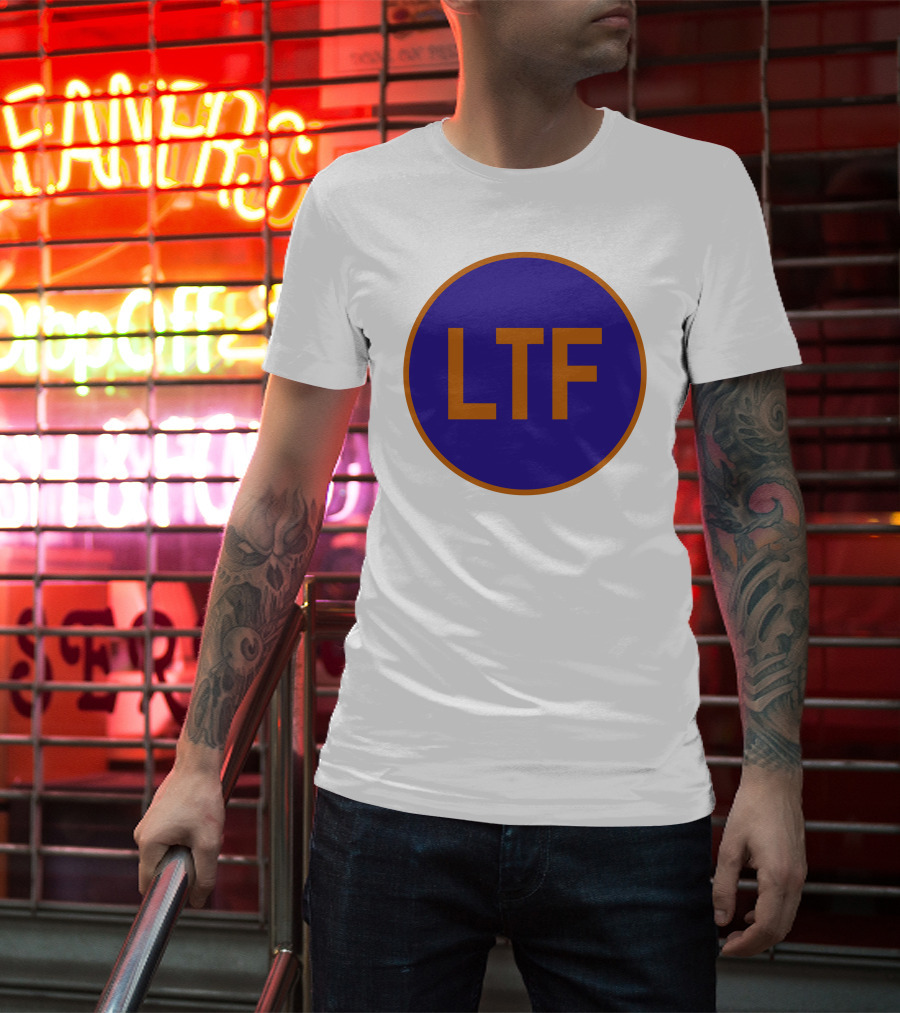 LTF Blue And Orange Round Logo Emblem T-Shirt
