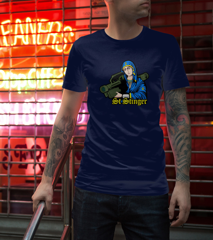 Saint Javelin St Stinger Blue And Yellow Soldier T-Shirt
