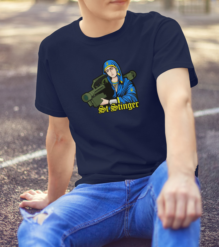 Saint Javelin St Stinger Blue And Yellow Soldier T-Shirt