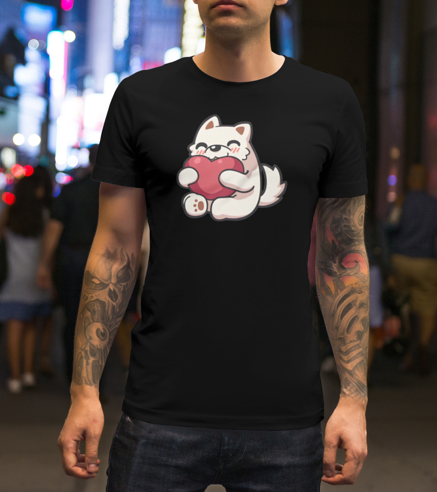 Stream Elements Merch Darkviperau Love Cute Puppy Heart T-Shirt