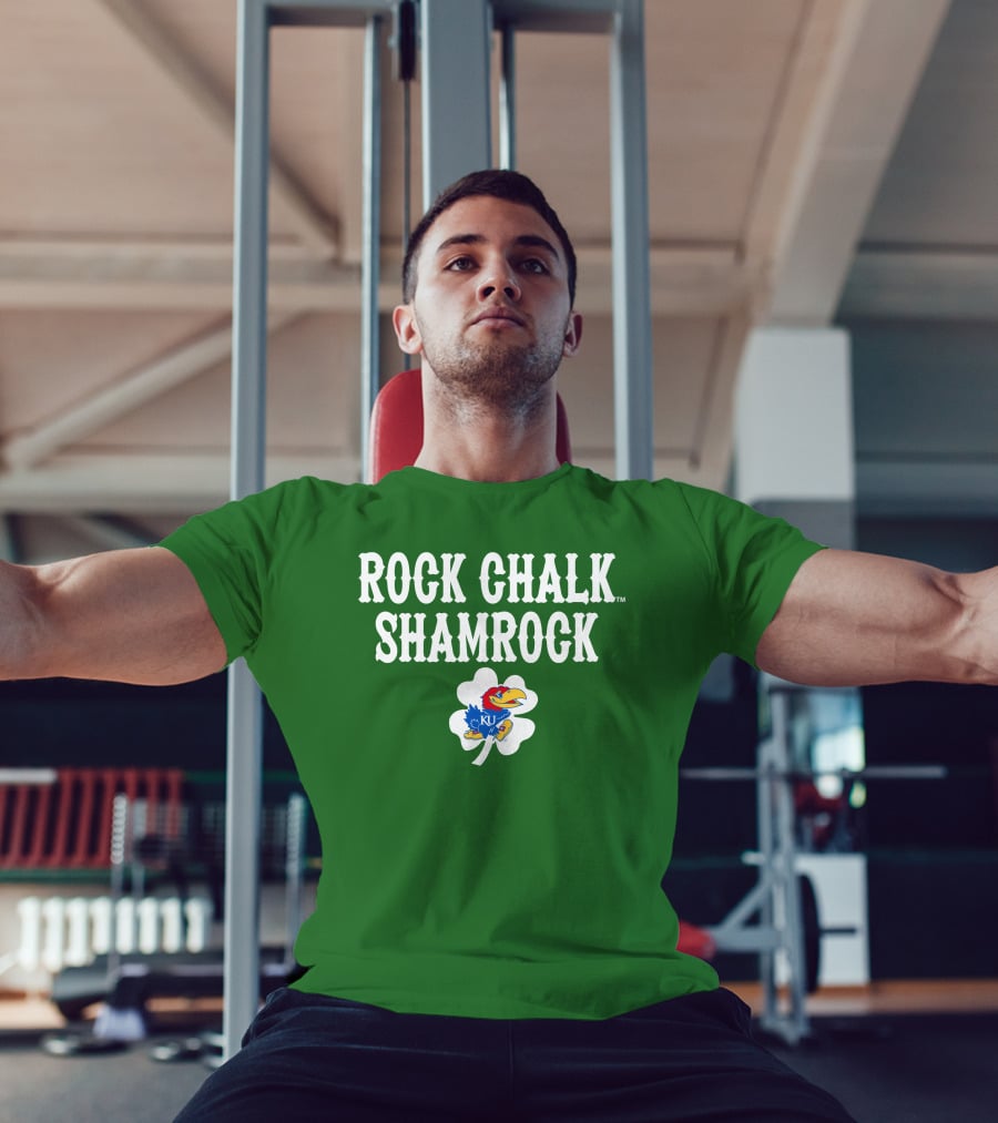 Rock Chalk Shamrock Kansas Jayhawks St Patrick’s Day Green T-Shirt