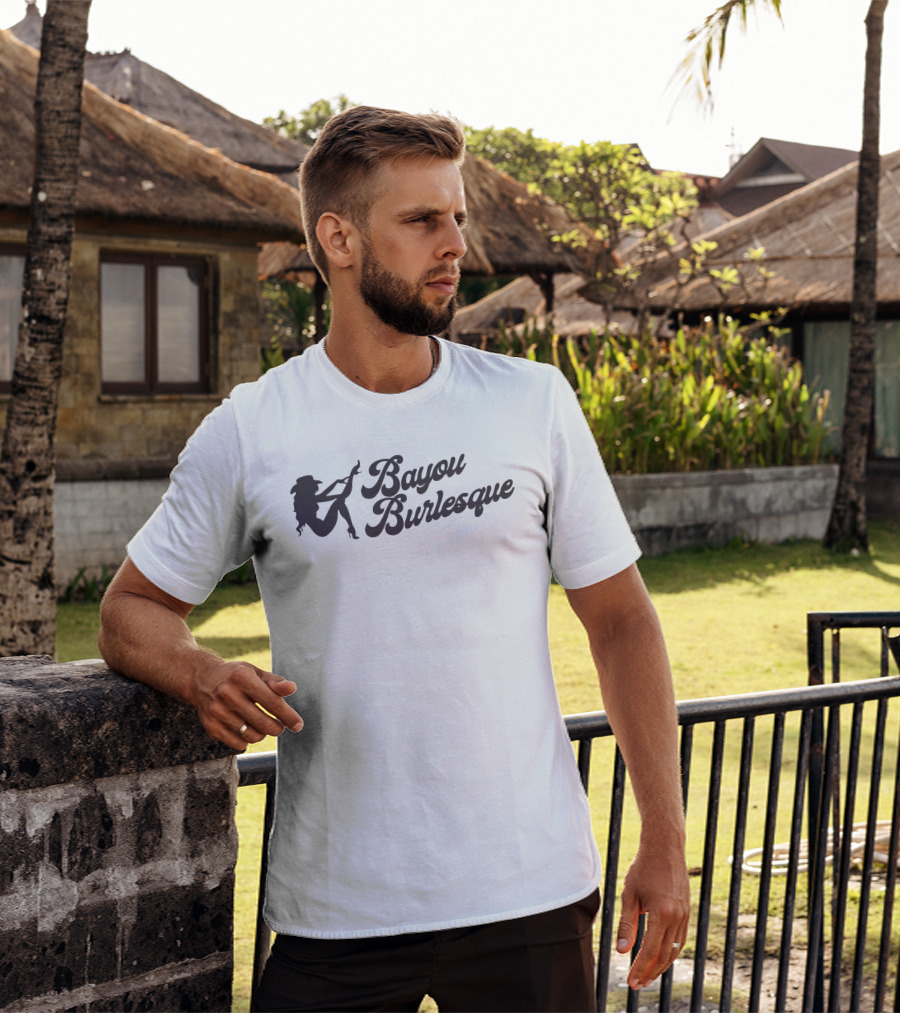 Bayou Burlesque Silhouette Western Hat And High Heels T-Shirt