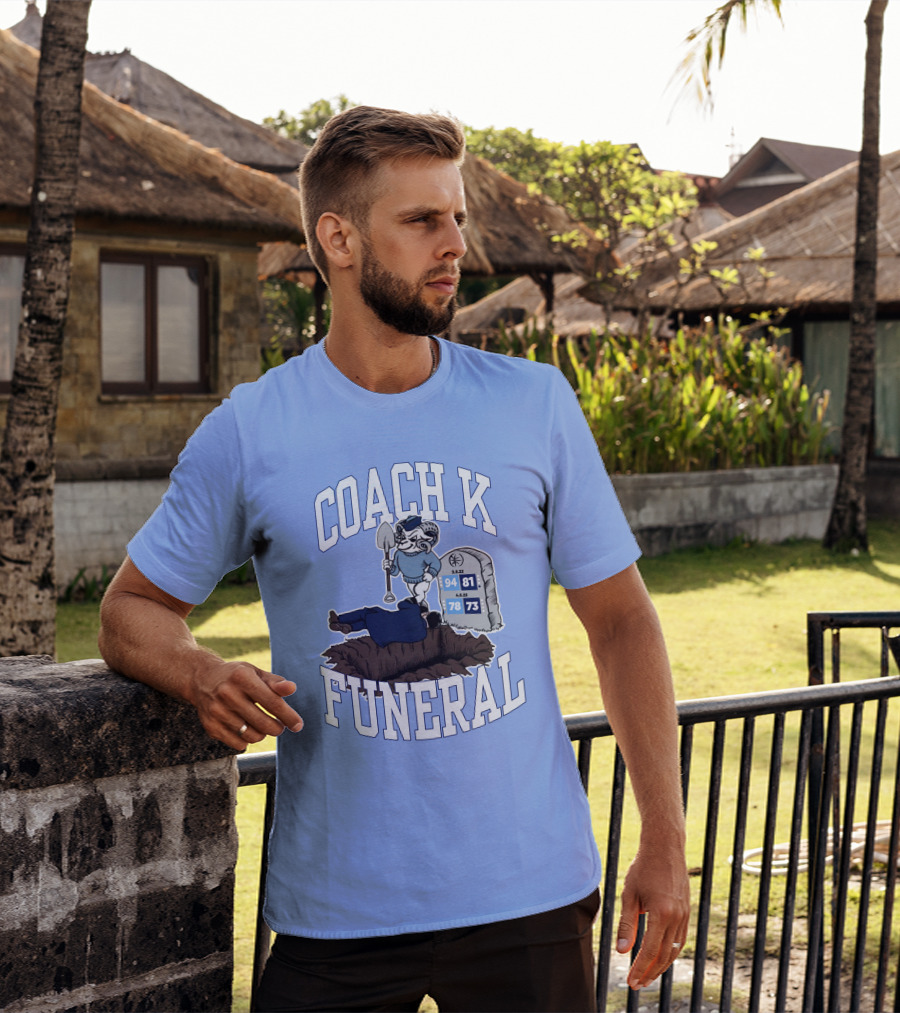 Coach K Funeral Barstoolbigcat March Game Dates Tombstone T-Shirt