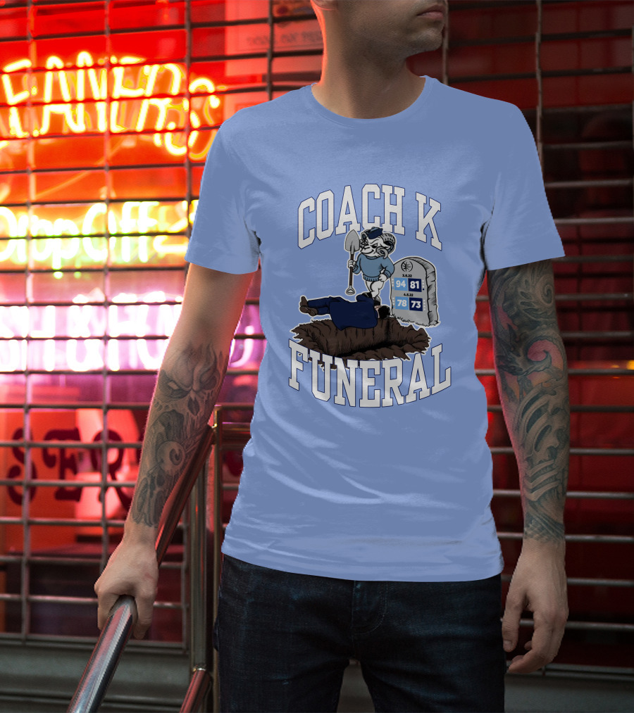 Coach K Funeral Barstoolbigcat March Game Dates Tombstone T-Shirt