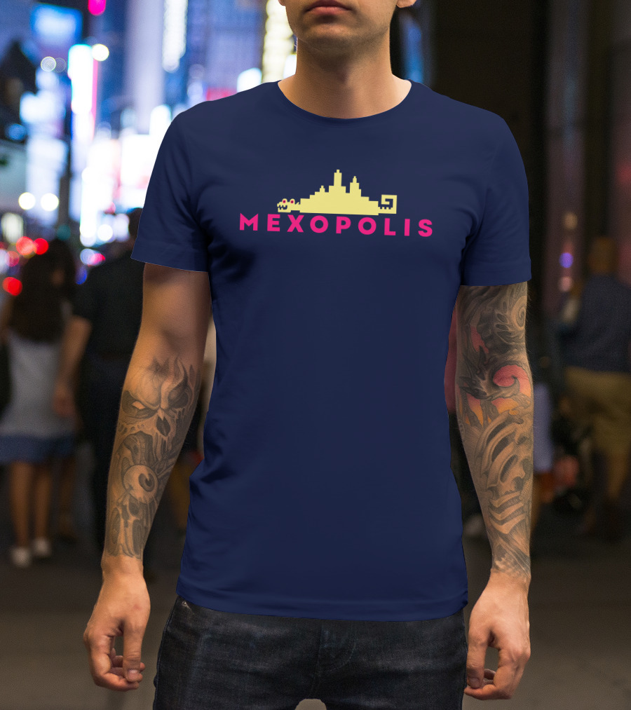 Mexopolis Jorge R. Gutierrez Cityscape Skyline T-Shirt