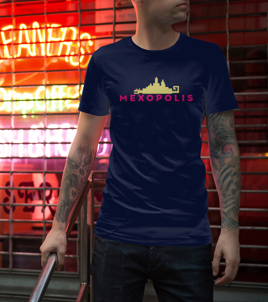 Mexopolis Jorge R. Gutierrez Cityscape Skyline T-Shirt