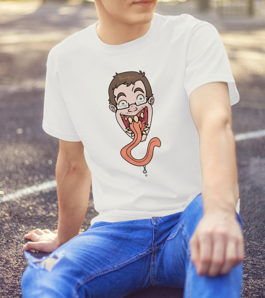 Ricky Berwick Merch Ricky Funny Cartoon Face With Long Tongue T-Shirt