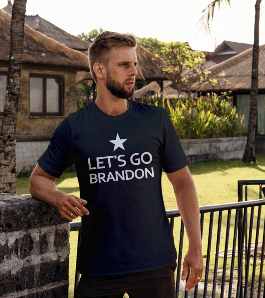 LET'S GO BRANDON Star Motif T-Shirt