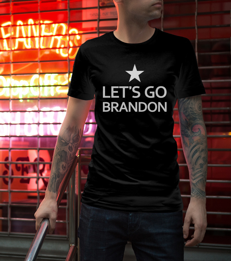 LET'S GO BRANDON Star Motif T-Shirt