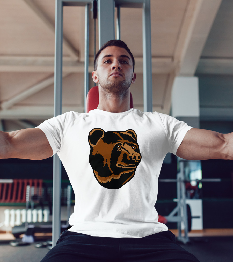 Boston Bruins Logo Bear Head T-Shirt