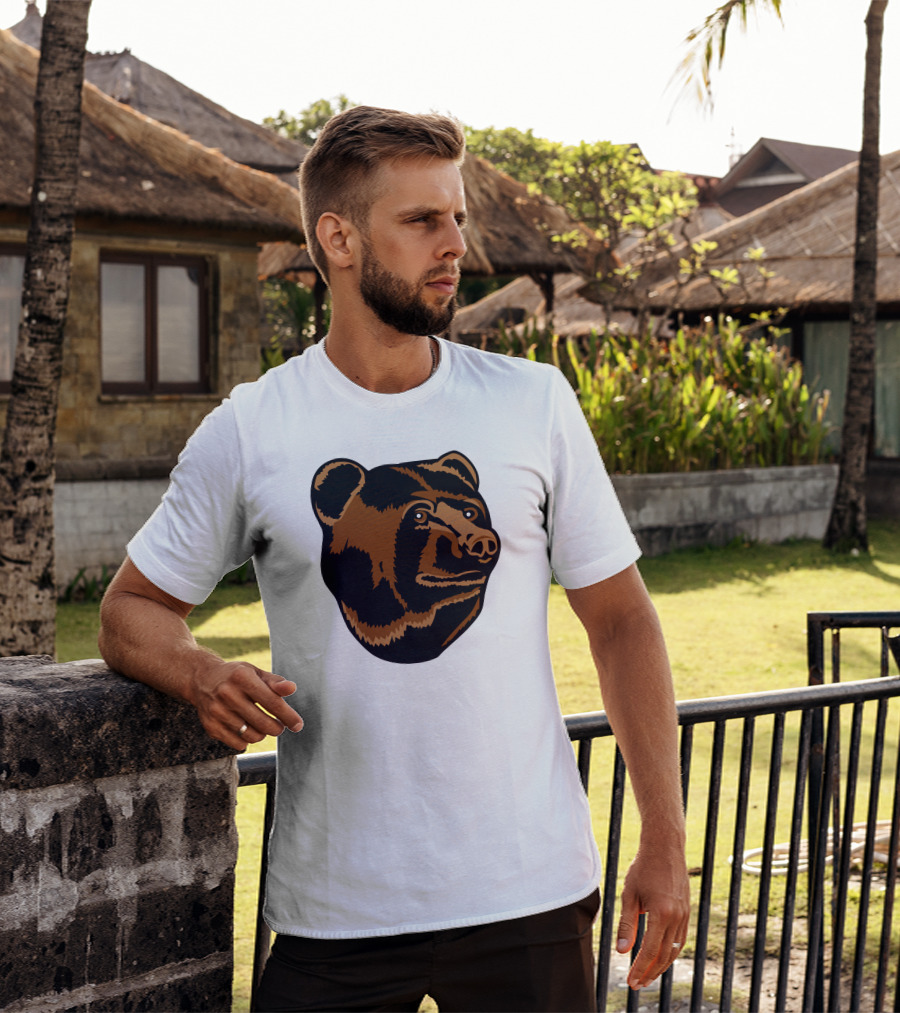 Boston Bruins Logo Bear Head T-Shirt