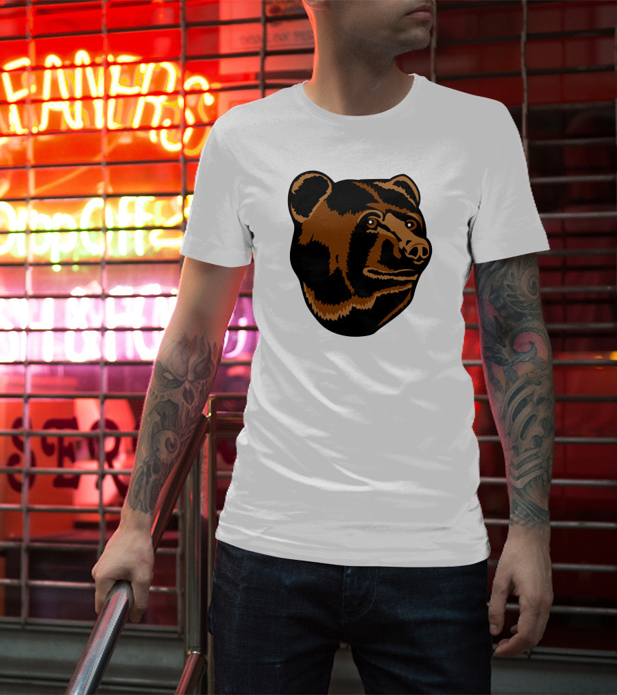 Boston Bruins Logo Bear Head T-Shirt