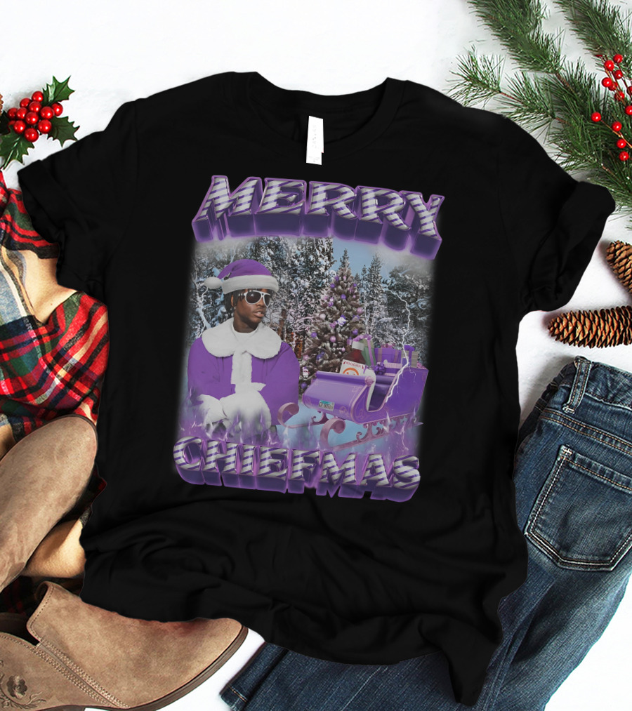 Merry Chiefmas Purple Santa Winter Wonderland T-Shirt