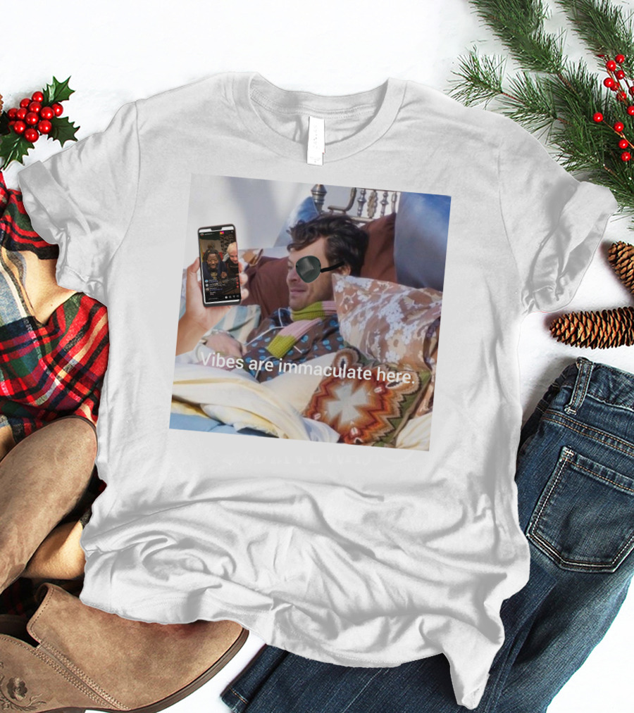 Vibes Are Immaculate Here Cozy Bedtime Bliss T-Shirt