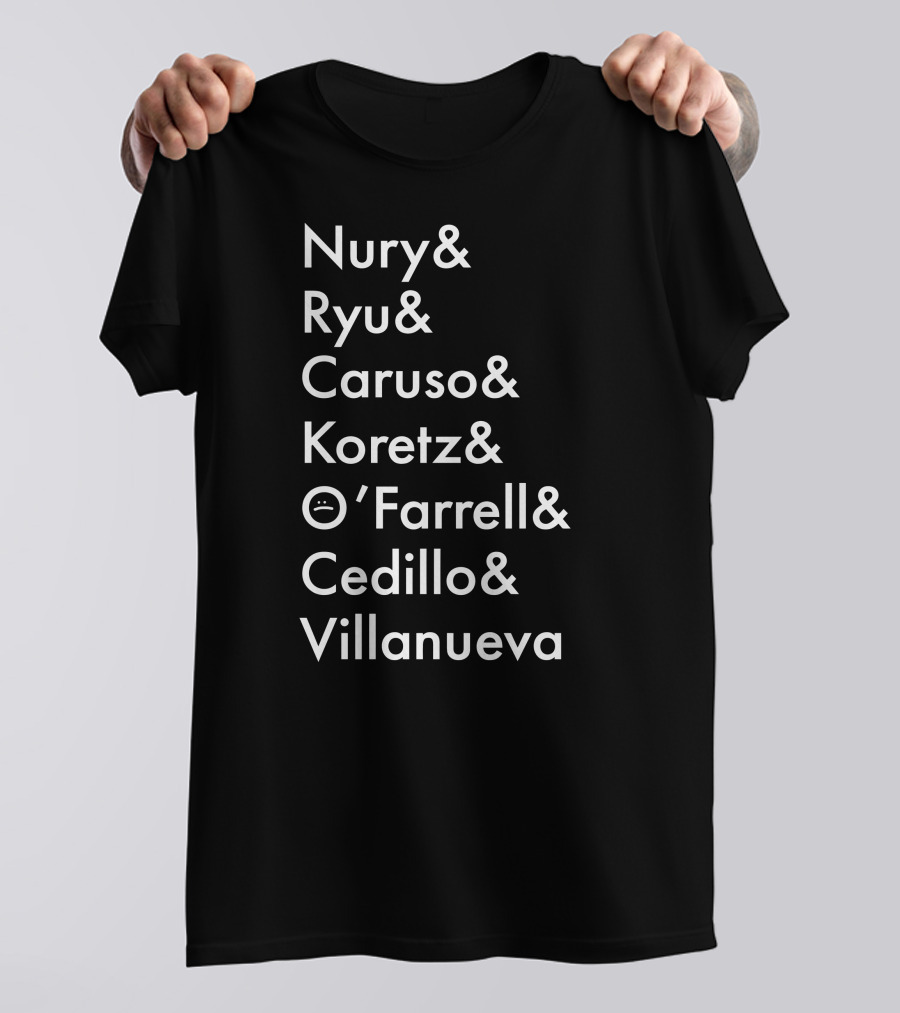 Nury Ryu Caruso Koretz O'Farrell Cedillo Villanueva T-Shirt