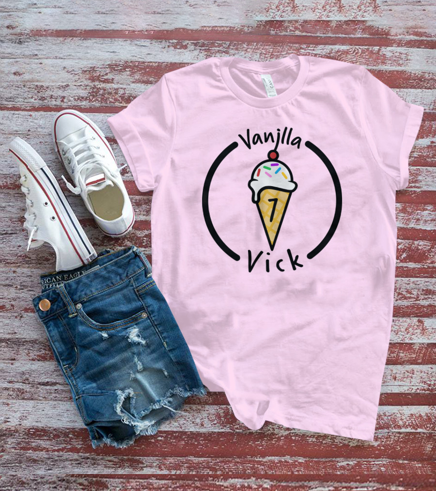 Vanilla Vick Ice Cream Cone No Border T-Shirt