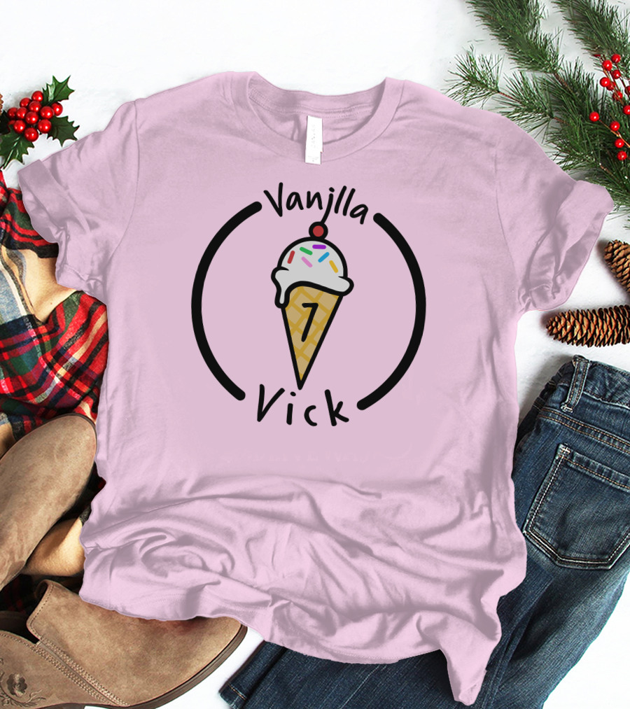 Vanilla Vick Ice Cream Cone No Border T-Shirt