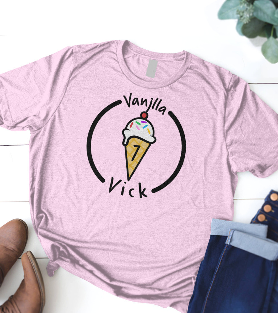 Vanilla Vick Ice Cream Cone No Border T-Shirt