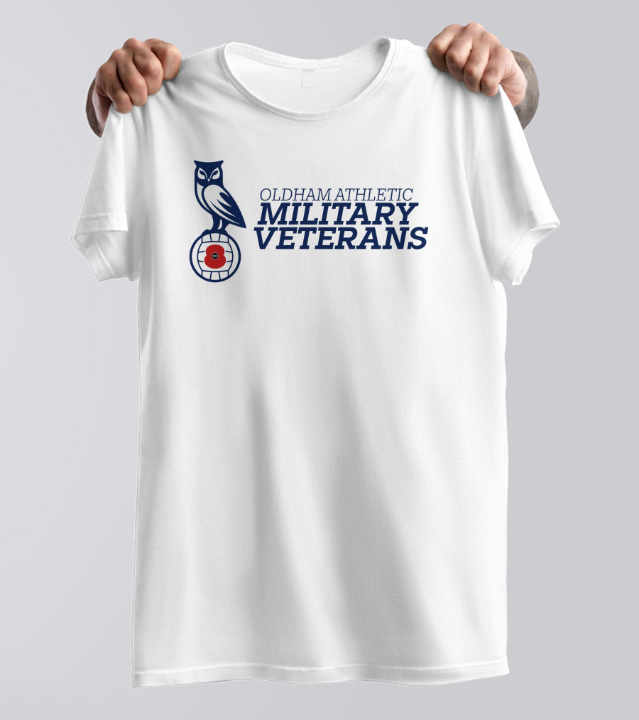 Oldham Athletic Military Veterans Poppy Owl T-Shirt